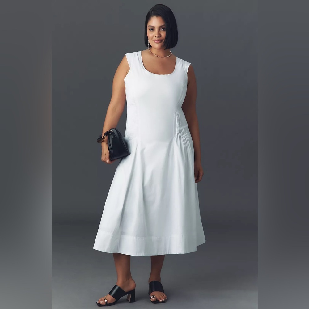 NWT! By Anthropologie Sleeveless Scoop-Neck Midi Dress 🔎